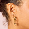 Kiki Gold Multi Pink Star Hoop Earrings