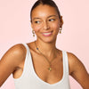 Ellie Gold Blue Chunky Charm Chain Necklace