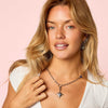 The Kiki, Aleena & Ellie Silver Multi Blue Stacking Set