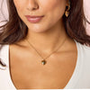 Megan Gold Blue Heart Pendant Necklace