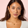 Megan Gold Blue Heart Pendant Necklace