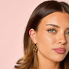 Lucinda Gold Turquoise Heart Hoop Earrings
