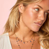 Anya Gold Blue Star Double Huggie Earrings