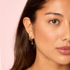 Anya Gold Crystal Star Double Huggie Earrings