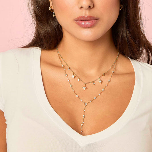 Eloise Gold Crystal Star Necklace