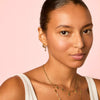 Anya Gold Green Star Double Huggie Earrings