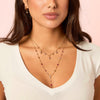 Eloise Gold Pink Star Necklace