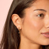 Anya Gold Pink Star Double Huggie Earrings