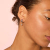 Anya Silver Blue Star Double Huggie Earrings