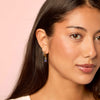 Neve Gold Blue Droplet Double Huggie Earrings