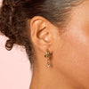 Neve Gold Crystal Droplet Double Huggie Earrings