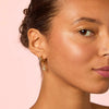 Neve Gold Crystal Droplet Double Huggie Earrings