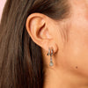 Neve Silver Crystal Droplet Double Huggie Earrings