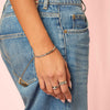 Tanieta Silver Crystal Organic Bangle