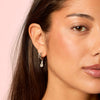 Neve Silver Crystal Droplet Double Huggie Earrings