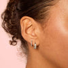 Lola Silver Crystal Huggie Earrings