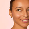 Kyla Gold Blue Lightning Double Huggie Earrings