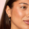 Kyla Gold Crystal Lightning Double Huggie Earrings