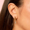 Kyla Gold Crystal Lightning Double Huggie Earrings