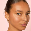 Kyla Gold Pink Lightning Double Huggie Earrings
