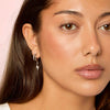 Kyla Silver Crystal Lightning Double Huggie Earrings