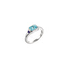 Lucy Silver Turquoise Simple Signet Stone Ring