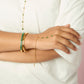 Madeleine Hand Chain Green & Gold