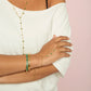 Amelia Green Gold Star Bangle
