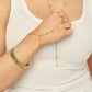 Martha Turqouise Gold Waterproof Bangle