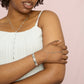 Amelia Crystal Silver Star Bangle