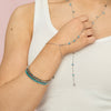 Madeleine Hand Chain Silver & Turqouise