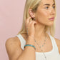Martha Turqouise Silver Waterproof Bangle
