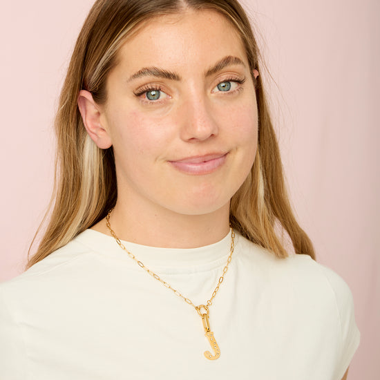 J Minnie Letter Star Necklace Charm