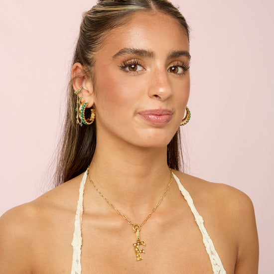F Minnie Star Necklace Charm