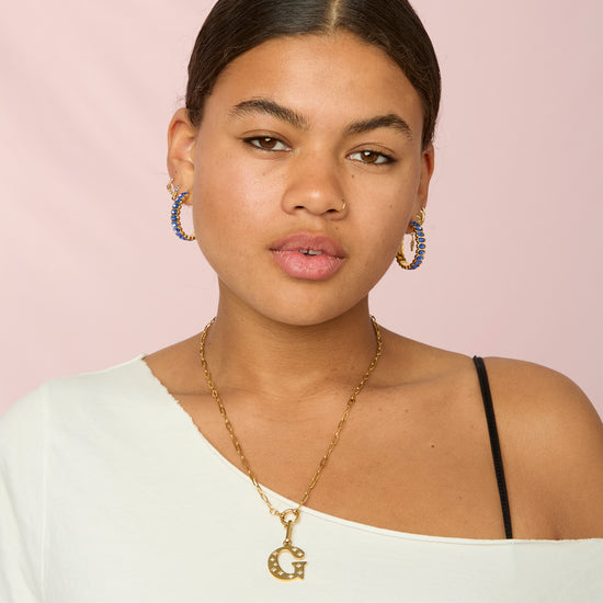 G Minnie Letter Star Necklace Charm