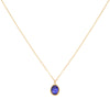 Maddie Gold Blue Simple Stone Necklace