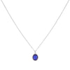 Maddie Silver Blue Simple Stone Necklace
