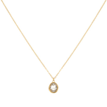 Maddie Gold Crystal Simple Stone Necklace