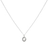 Maddie Silver Crystal Simple Stone Necklace