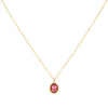 Maddie Gold Pink Simple Stone Necklace