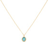 Maddie Gold Turquoise Simple Stone Necklace