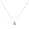Maddie Silver Turquoise Simple Stone Necklace