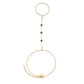 Madeleine Hand Chain Green & Gold
