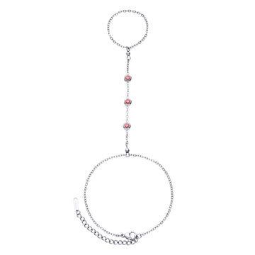 Madeleine Silver Pink Hand Chain