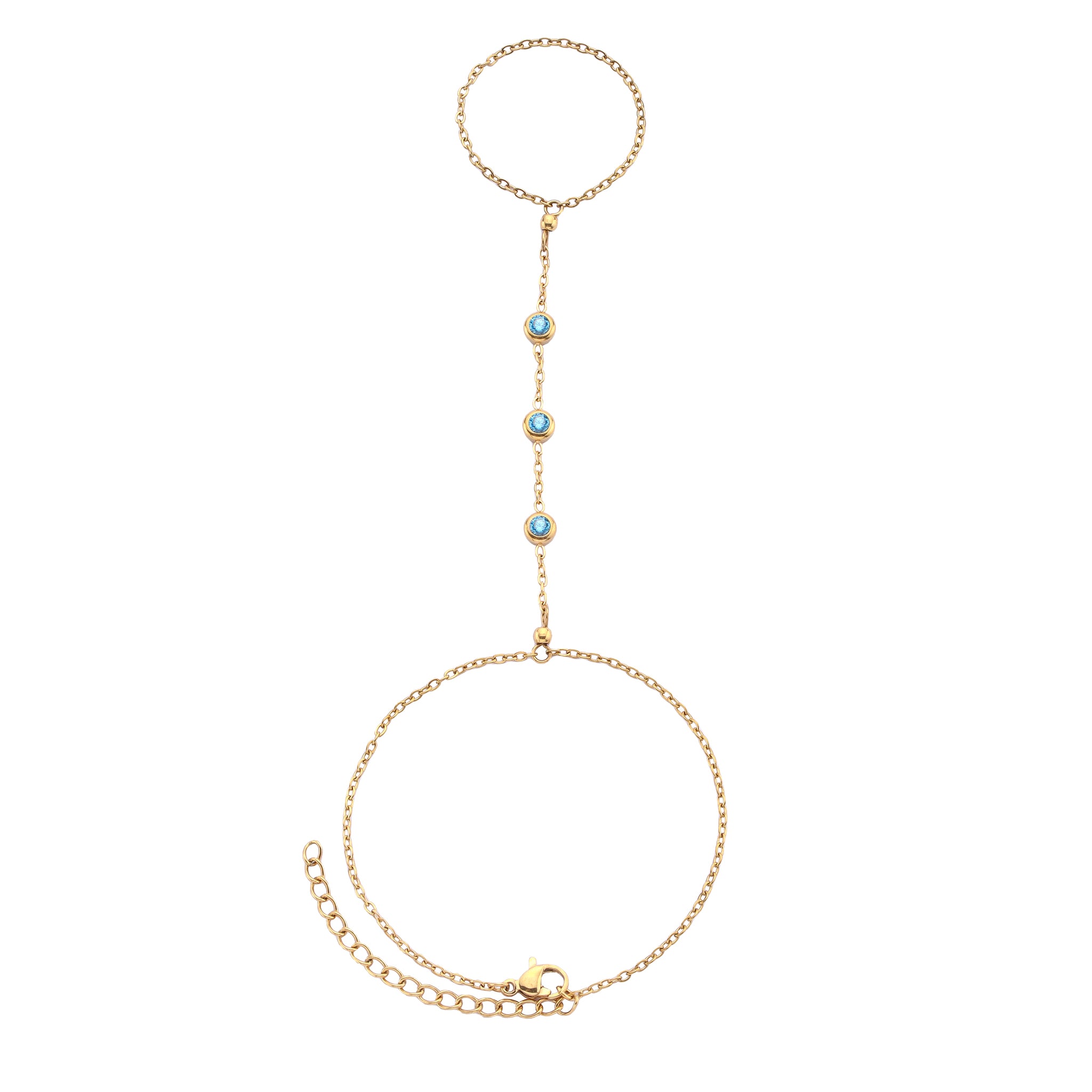 Madeleine Hand Chain Turqouise & Gold – Bijoux De Mimi