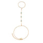 Madeleine Hand Chain Turqouise & Gold