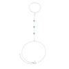 Madeleine Hand Chain Silver & Turqouise