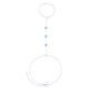 Madeleine Hand Chain Silver & Turqouise