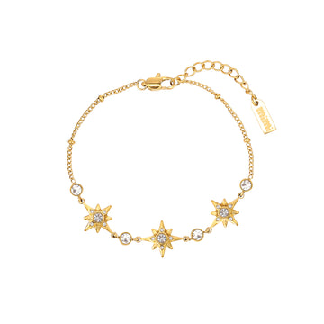 Maia Gold Crystal Star Bracelet