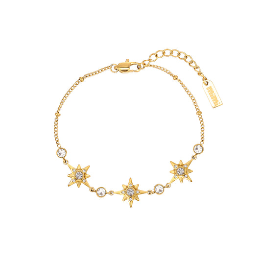 Maia Gold Crystal Star Bracelet